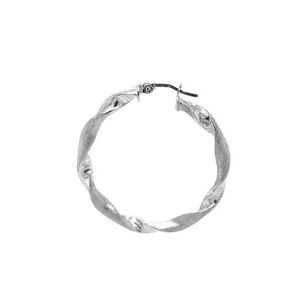 Runde Weißgold-Ohrringe