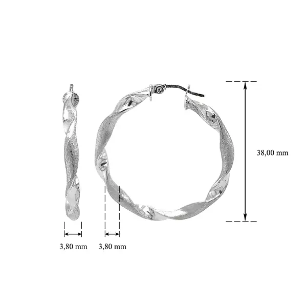 Runde Weißgold-Ohrringe