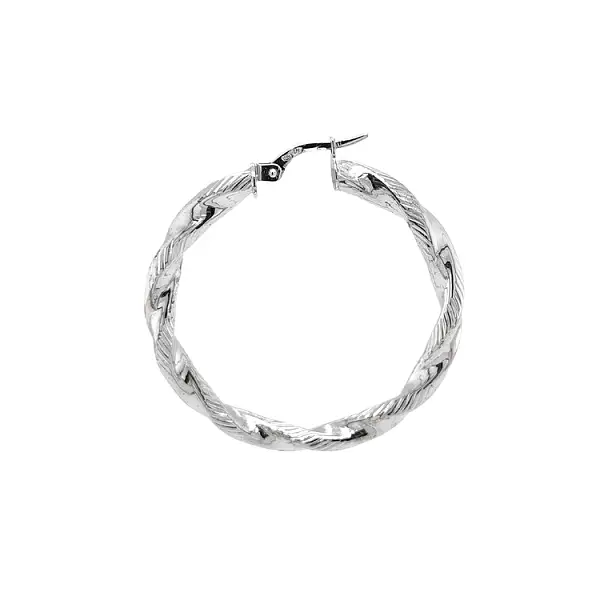 Runde Weißgold-Ohrringe