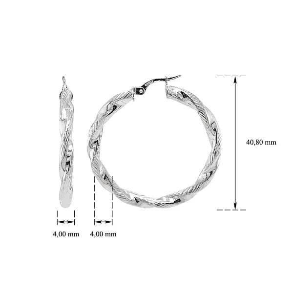 Runde Weißgold-Ohrringe