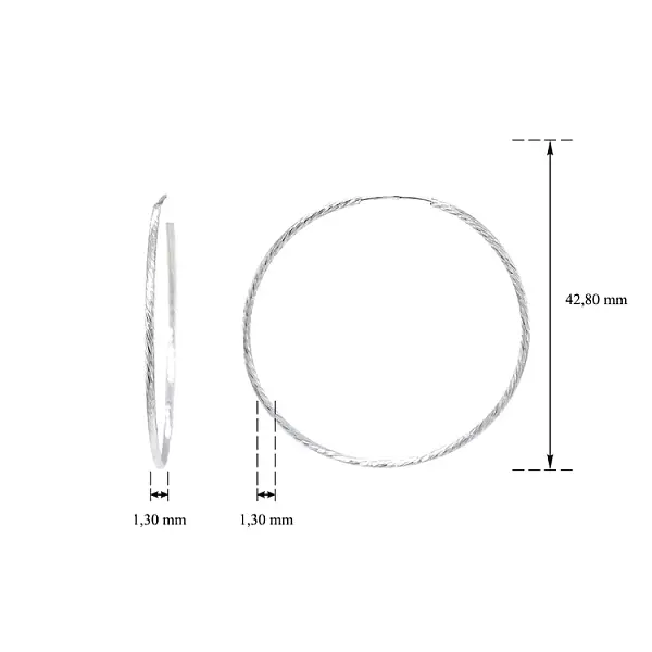 Runde Weißgold-Ohrringe