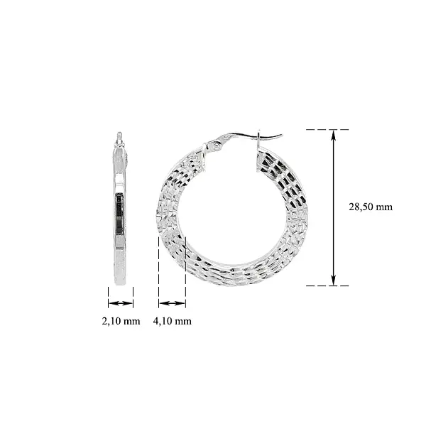 Runde Weißgold-Ohrringe