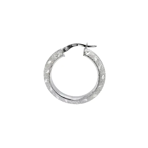 Runde Weißgold-Ohrringe