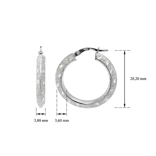 Runde Weißgold-Ohrringe