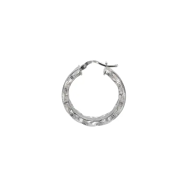 Runde Weißgold-Ohrringe