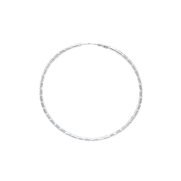 Runde Weißgold-Ohrringe