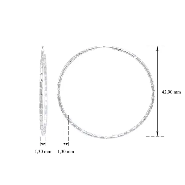 Runde Weißgold-Ohrringe