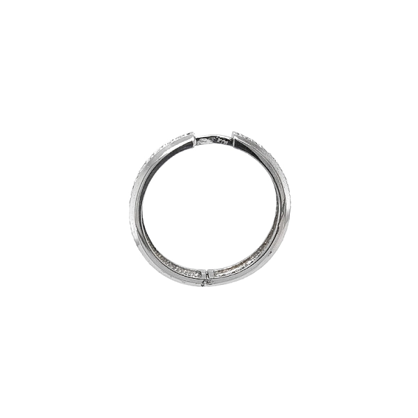 Runde Ohrringe mit Zirkonen aus Weißgold