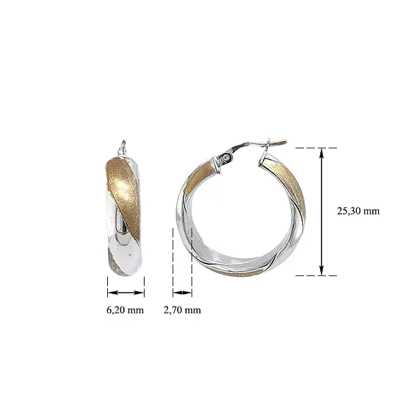 Runde Ohrringe aus Kombinationsgold