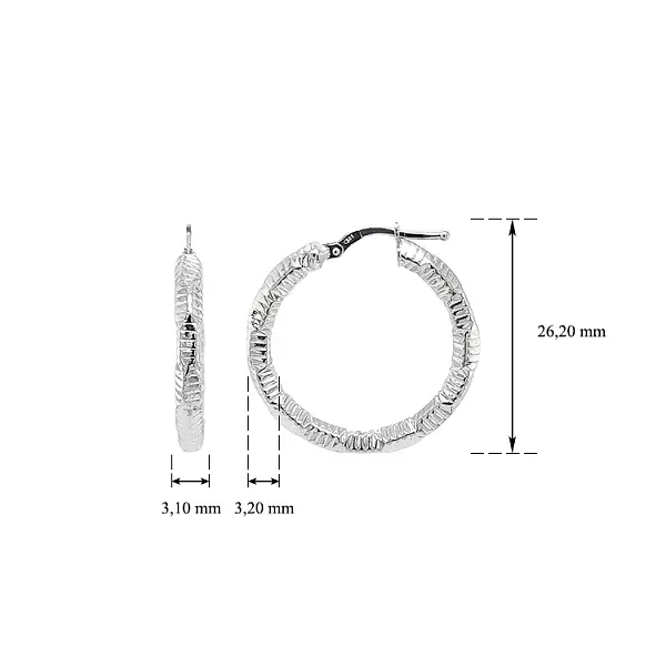 Runde Weißgold-Ohrringe