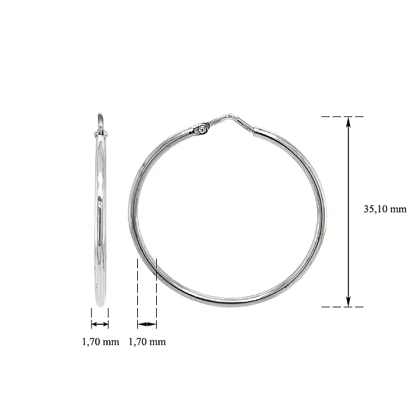 Runde Weißgold-Ohrringe