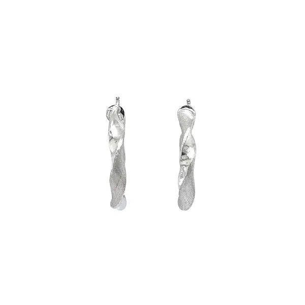 Runde Weißgold-Ohrringe