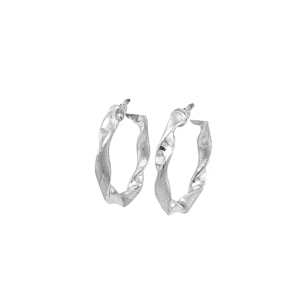 Runde Weißgold-Ohrringe