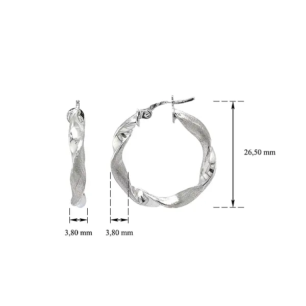 Runde Weißgold-Ohrringe