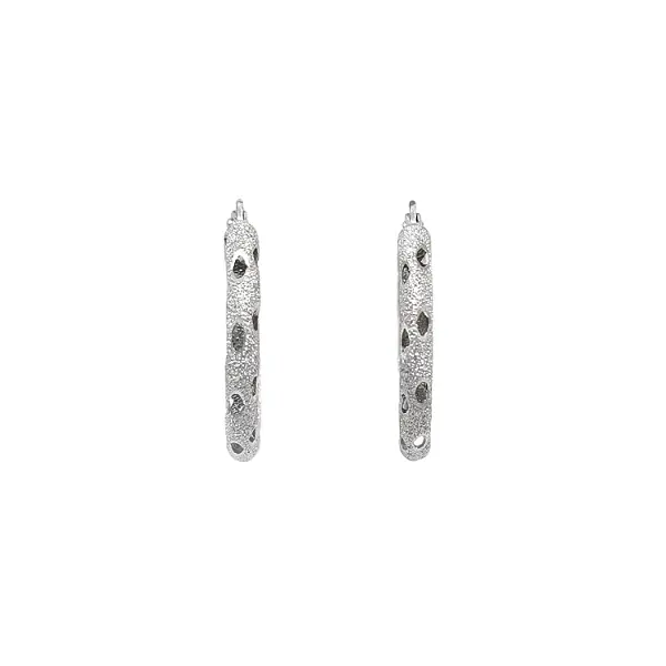 Runde Weißgold-Ohrringe