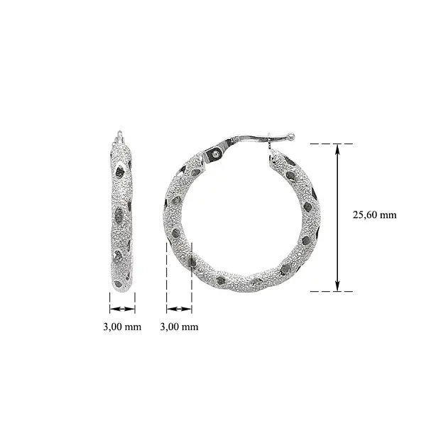 Runde Weißgold-Ohrringe