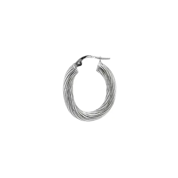 Runde Weißgold-Ohrringe