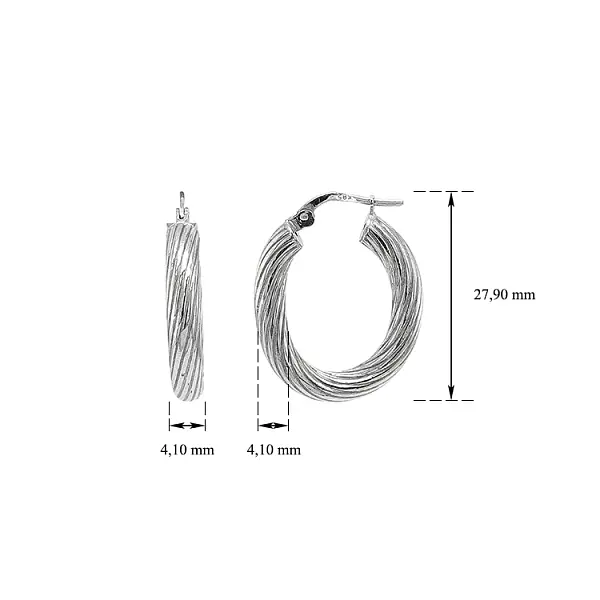 Runde Weißgold-Ohrringe