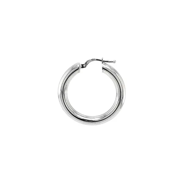 Runde Weißgold-Ohrringe