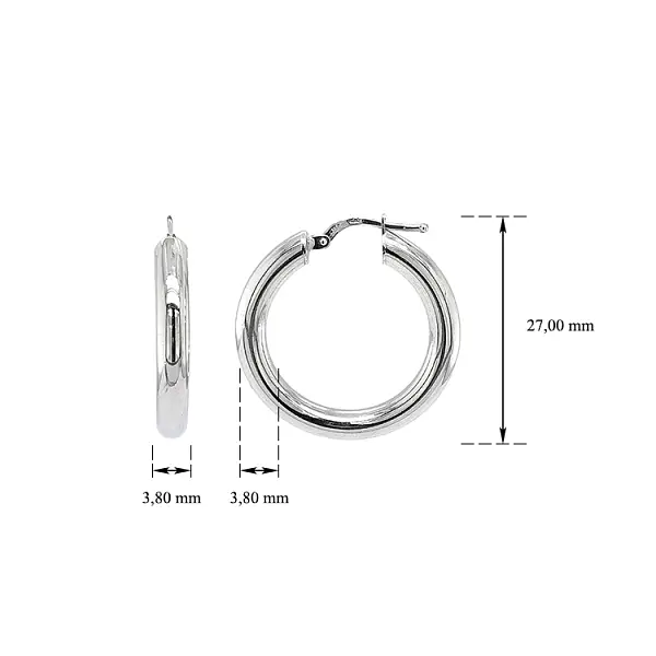 Runde Weißgold-Ohrringe