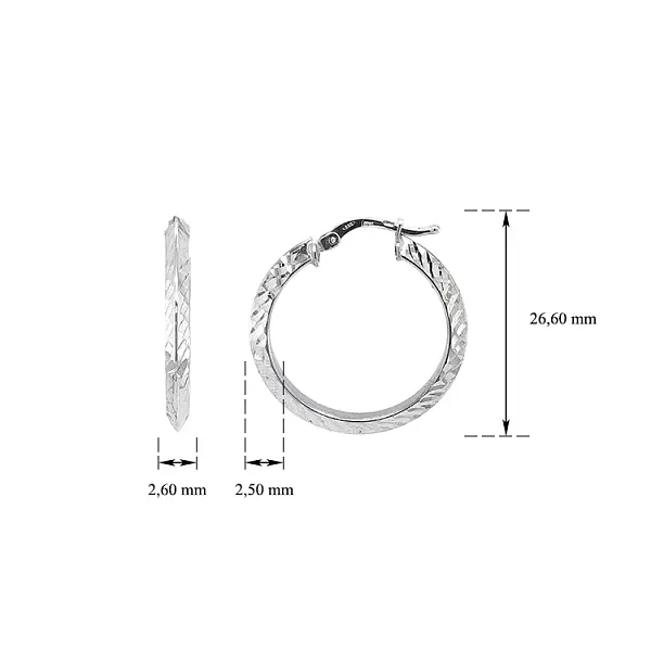 Runde Weißgold-Ohrringe