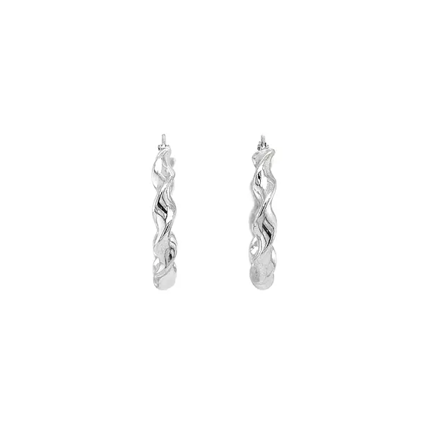 Runde Weißgold-Ohrringe