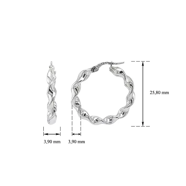 Runde Weißgold-Ohrringe