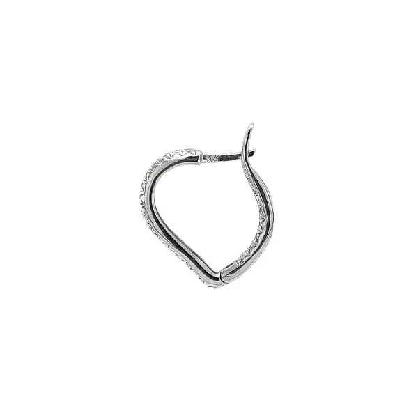 Runde Ohrringe mit Zirkonen aus Weißgold