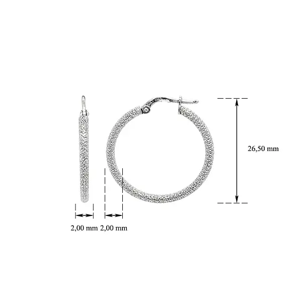 Runde Weißgold-Ohrringe