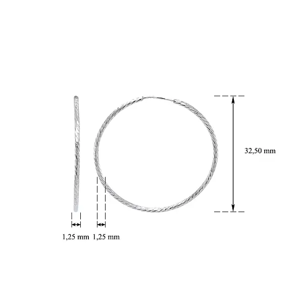 Runde Weißgold-Ohrringe