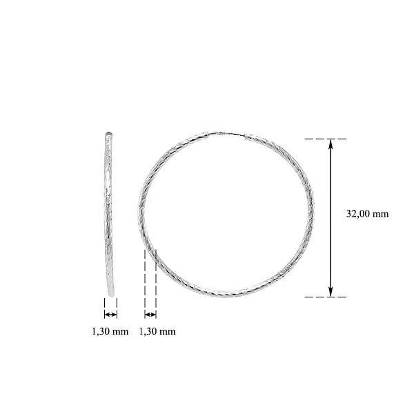 Runde Weißgold-Ohrringe