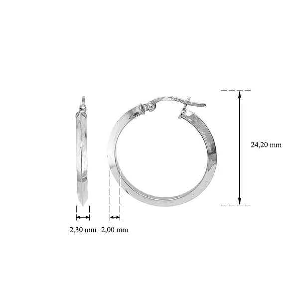 Runde Weißgold-Ohrringe