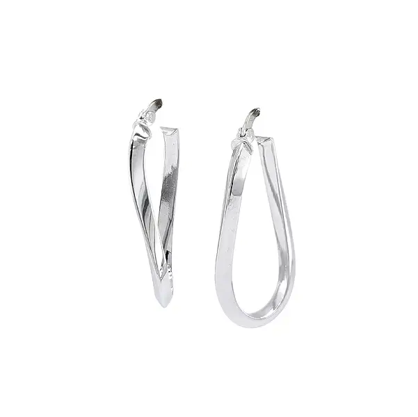 Runde Weißgold-Ohrringe