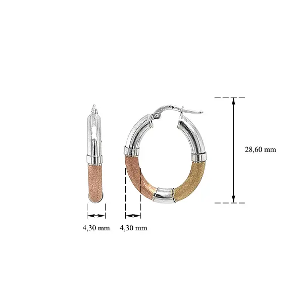Runde Ohrringe aus Kombinationsgold