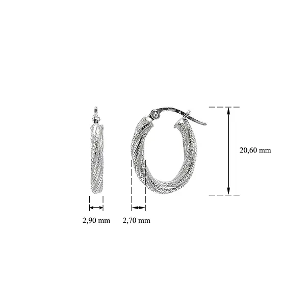 Runde Weißgold-Ohrringe