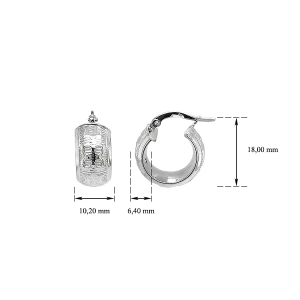 Runde Weißgold-Ohrringe