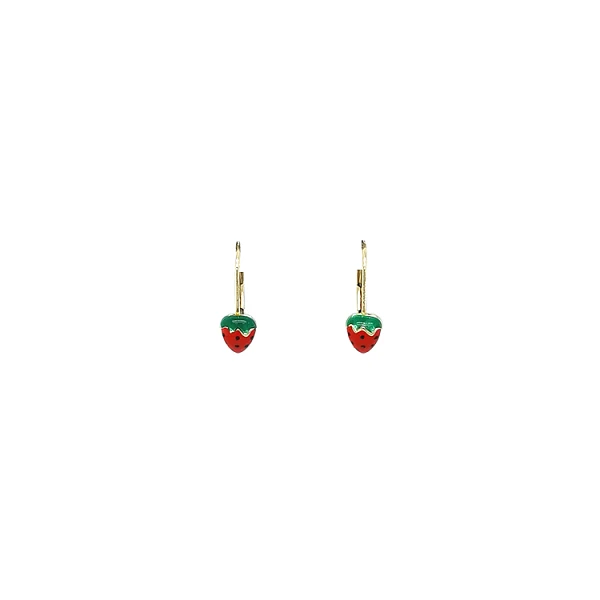 Gold-Ohrringe Erdbeeren