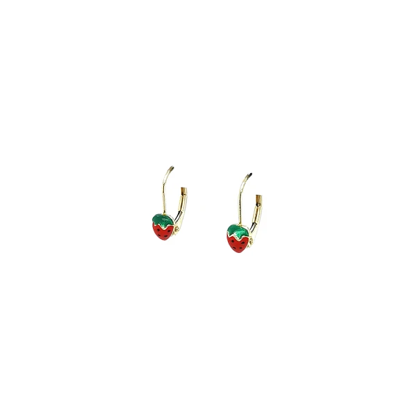 Gold-Ohrringe Erdbeeren