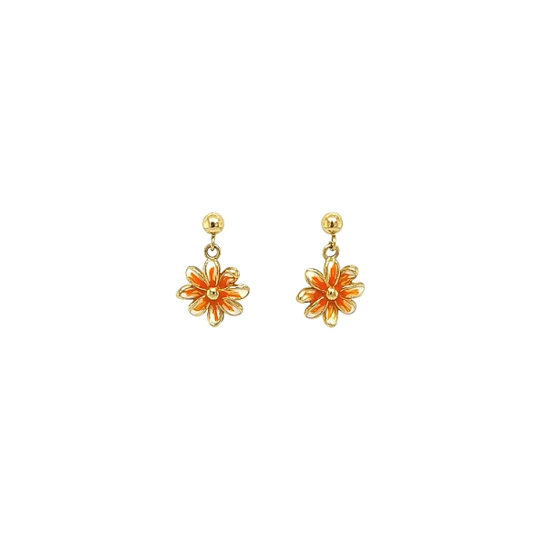 Gold-Ohrringe Blumen