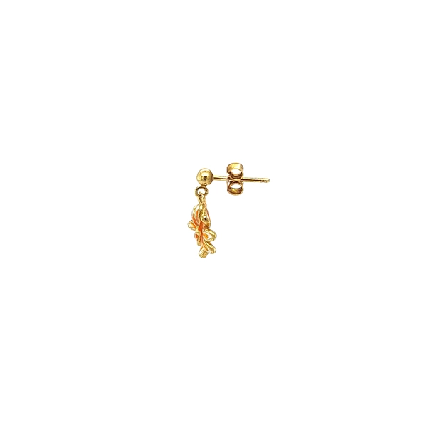 Gold-Ohrringe Blumen