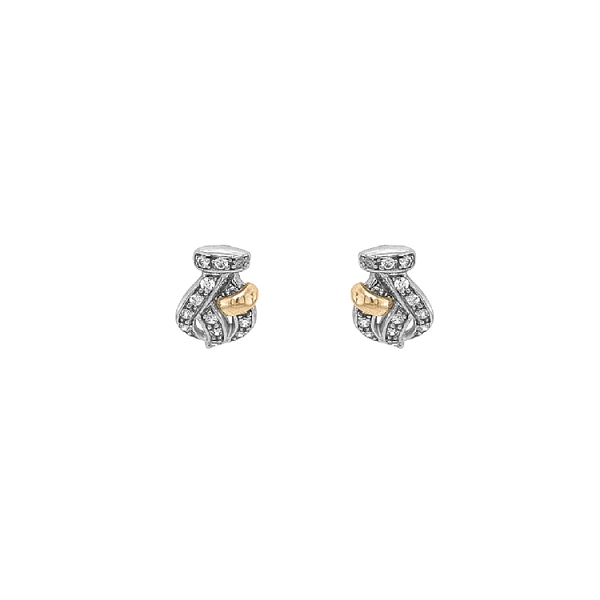 Gold-Ohrringe mit Zirkonen