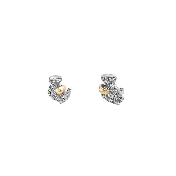 Gold-Ohrringe mit Zirkonen