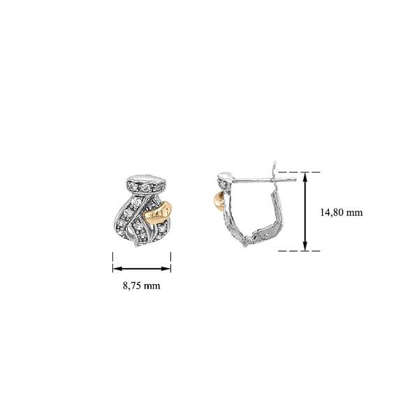 Gold-Ohrringe mit Zirkonen