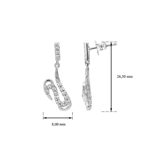 Goldohrringe mit Zirkonen
