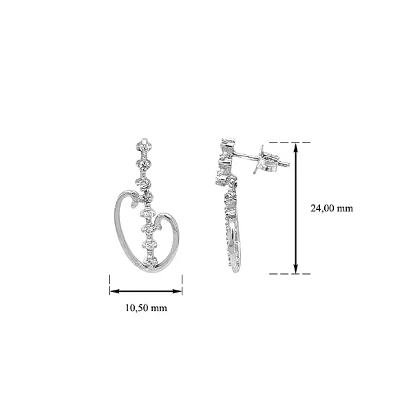 Gold-Ohrringe mit Zirkonen