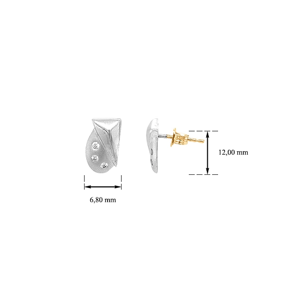 Gold-Ohrringe Ohrringe mit Zirkonen