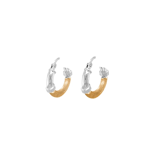Gold-Ohrringe Ringe aus Kombinationsgold