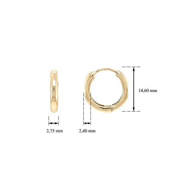 Gold-Ohrringe Kreise