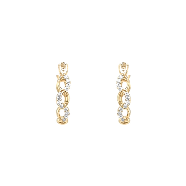 Gold-Ohrringe mit Zirkonen