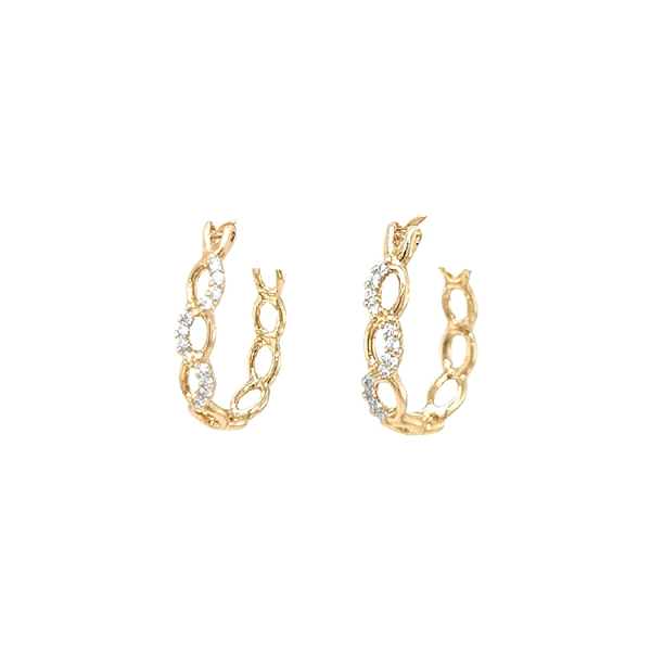 Gold-Ohrringe mit Zirkonen